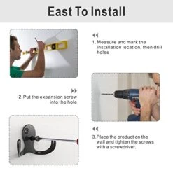 PRIGVOT 12PCS Heavy Duty Double Prong Coat Hooks | Bookbag Hooks | Wall Hooks | Metal Coat Hooks | Robe Hooks | Coffee Mug Hooks With 50 Pieces Screws For Kitchen, Grocery Room, Bedroom -Songmics Furniture Shop 41A1j4NrXlL