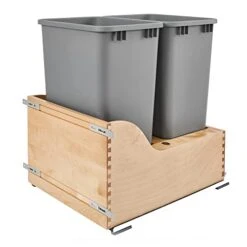 Rev-A-Shelf 4WCSC-1835DM-2 Double 35 Quart Pull-Out Kitchen Cabinet Waste Containers Trash Cans Bins With Blumotion Soft-Close Slides & 135lb Capacity 14 Rev-A-Shelf 4WCSC-1835DM-2 Double 35 Quart Pull-Out Kitchen Cabinet Waste Containers Trash Cans Bins With Blumotion Soft-Close Slides & 135lb Capacity -Songmics Furniture Shop 41ABx4y7hIL