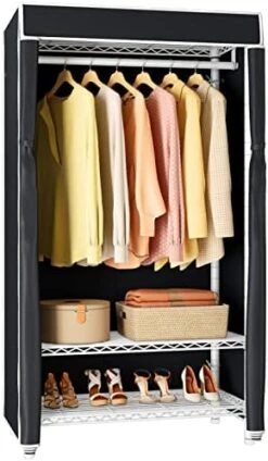 VIPEK V1S 3 Tiers Heavy Duty Garment Racks With Cover Small Space Free Standing Wardrobe Covered Clothes Rack For Hanging Clothes Portable Closet, White Clothing Rack With Grey Oxford Fabric Cover 13 VIPEK V1S 3 Tiers Heavy Duty Garment Racks With Cover Small Space Free Standing Wardrobe Covered Clothes Rack For Hanging Clothes Portable Closet, White Clothing Rack With Grey Oxford Fabric Cover -Songmics Furniture Shop 41ADof1RD2L. AC