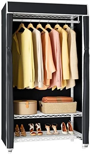 VIPEK V1S 3 Tiers Heavy Duty Garment Racks With Cover Small Space Free Standing Wardrobe Covered Clothes Rack For Hanging Clothes Portable Closet, White Clothing Rack With Grey Oxford Fabric Cover 7 VIPEK V1S 3 Tiers Heavy Duty Garment Racks With Cover Small Space Free Standing Wardrobe Covered Clothes Rack For Hanging Clothes Portable Closet, White Clothing Rack With Grey Oxford Fabric Cover - Image 7