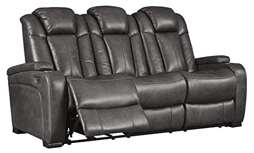 Signature DESIGN BY ASHLEY Turbulance Power Reclining Sofa With USB Charging Port, Dark Gray 1 Signature DESIGN BY ASHLEY Turbulance Power Reclining Sofa With USB Charging Port, Dark Gray