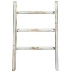 MyGift 16 Inch Rustic Whitewashed Wood Countertop Kitchen Towel Ladder With 3 Rungs, Farmhouse Bathroom Hand Towel Holder Rack 7 MyGift 16 Inch Rustic Whitewashed Wood Countertop Kitchen Towel Ladder With 3 Rungs, Farmhouse Bathroom Hand Towel Holder Rack -Songmics Furniture Shop 41AQQfgxYKL