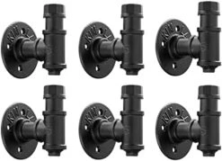 Elibbren 3 Pack Rustic Style Industrial Iron Pipe Coat Towel Holder Wall Hook For Hanging, Wall Mounted Vintage Robe Clothes Hanger Heavy Duty Farmhouse,Mounting Hardware Included Black -Songmics Furniture Shop 41ATtMsNeL. AC