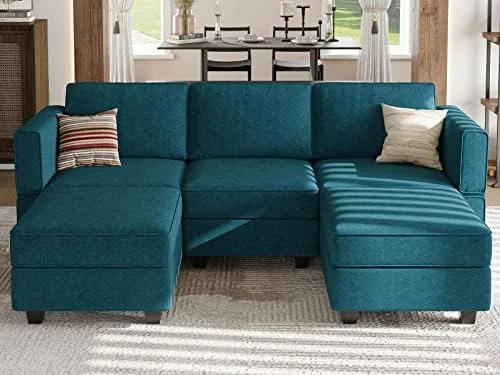 Belffin Modular Sectional Couch U-Shape Modulars Reversible Sectional Sofa Convertible Chaise Sofa With Storage Grey 11 Belffin Modular Sectional Couch U-Shape Modulars Reversible Sectional Sofa Convertible Chaise Sofa With Storage Grey - Image 11