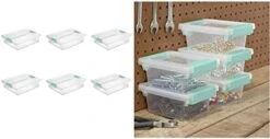 Sterilite Medium Clip Storage Box, Clear (pack Of 4) 11 Sterilite Medium Clip Storage Box, Clear (pack Of 4) -Songmics Furniture Shop 41AkYImWjPL. AC