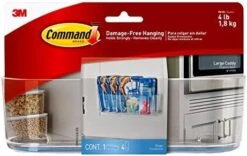 Command Medium Caddy, Clear, With 4 Clear Indoor Strips, Organize Damage-Free -Songmics Furniture Shop 41AmEST5TcL. AC