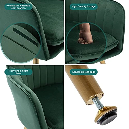 ASIMIL Living Room Chair Set Of 2 Accent Chairs Living Room Set Of 2 Modern Dining Chairs Velvet Dining Chairs Upholstered Dining Chairs Mid Century Modern Accent Chair Green 2 ASIMIL Living Room Chair Set Of 2 Accent Chairs Living Room Set Of 2 Modern Dining Chairs Velvet Dining Chairs Upholstered Dining Chairs Mid Century Modern Accent Chair Green - Image 2