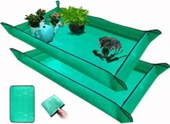 BIUWING 2PCS 39.4" X 39.4" Plant Repotting Mat Waterproof Transplanting Mat Indoor Succulent Potting Mat Portable Gardening Soil Changing And Watering Mat Square And Foldable Garden Mat -Songmics Furniture Shop 41B1CXHVijL. AC