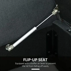 HOMCOM Upholstered Storage Ottoman, Armed Storage Bench, End Of Bed Bench With Rubber Wood Legs For Bedroom, Entryway, Living Room, Pewter Gray -Songmics Furniture Shop 41BAwNlA8lL