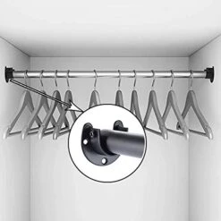 6 Packs U-Shaped Closet Rod Brackets Rod Support Holder Stainless Steel Matte Black Flange Rod Holder With Screws,Pole Closet Holders -Songmics Furniture Shop 41BDEaNQ6pL