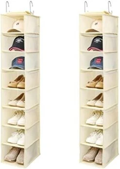 Berdeng Hanging Shoe Organizer For Closet With Side Mesh Pockets,Hat Racks For Baseball Caps,Shoe And Hat Holder & Storage,8-Shelf,Black,1 Pack 19 Berdeng Hanging Shoe Organizer For Closet With Side Mesh Pockets,Hat Racks For Baseball Caps,Shoe And Hat Holder & Storage,8-Shelf,Black,1 Pack -Songmics Furniture Shop 41BDUVgK10L. AC