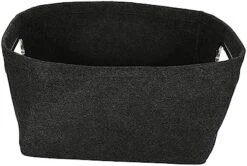 FONDOTIN Felt Storage Basket Desk Top Organizer Shelf Armoire Wardrobe Closet Kids Storage Baskets Basket Empty Foldable Felt Organizer Felt Basket Organizer Black Sundries Holder Book -Songmics Furniture Shop 41BFy9YBk2L. AC