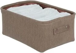 MDesign Narrow Fabric Storage Bin Basket With Handles For Bathroom Closet, Vanity, Cabinet, Cubby, Countertop, Tall Slim Baskets For Towels, Toilet Tissue, Crane Collection - Light Gray 20 MDesign Narrow Fabric Storage Bin Basket With Handles For Bathroom Closet, Vanity, Cabinet, Cubby, Countertop, Tall Slim Baskets For Towels, Toilet Tissue, Crane Collection - Light Gray -Songmics Furniture Shop 41BL4koPueL. AC