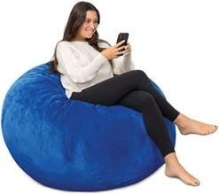 Milliard Big Ultra Supportive Stuffed Bean Bag Chair Couch For Adults And Kids Filled With Shredded Foam (Grey) -Songmics Furniture Shop 41BOUXs WVL. AC