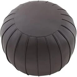 C COMFORTLAND Unstuffed Faux Leather Ottoman Pouf, Round Foot Rest Poof Ottomans, Floor Foot Stool Poufs, Bean Bag Chair Cover With Storage For Living Room, Bedroom, Or Wedding Gifts Orange 25 C COMFORTLAND Unstuffed Faux Leather Ottoman Pouf, Round Foot Rest Poof Ottomans, Floor Foot Stool Poufs, Bean Bag Chair Cover With Storage For Living Room, Bedroom, Or Wedding Gifts Orange -Songmics Furniture Shop 41BOoZqltFL. AC