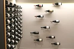 VintageView Vino Pins – Metal Wall Mounted Wine Bottle Rack For Drywall Or Wood Surfaces - Stylish Modern Wine Storage With Label Forward Design (Milled Aluminium, 1 Bottle) -Songmics Furniture Shop 41BRSZDHV9L