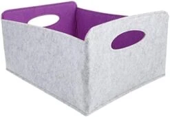 Magazine Basket Felt Storage Basket Box Foldable Organizer Basket Open Storage Bins Boxes With Handle For Magazine Books Newspaper Sundries Yellow Clothes Storage Organizer -Songmics Furniture Shop 41BShwEJzYL. AC