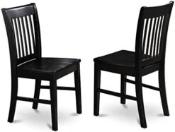 East West Furniture NFC-BLK-W Dining Room Chairs, Wood Seat 14 East West Furniture NFC-BLK-W Dining Room Chairs, Wood Seat -Songmics Furniture Shop 41BVNfEWB4L. AC