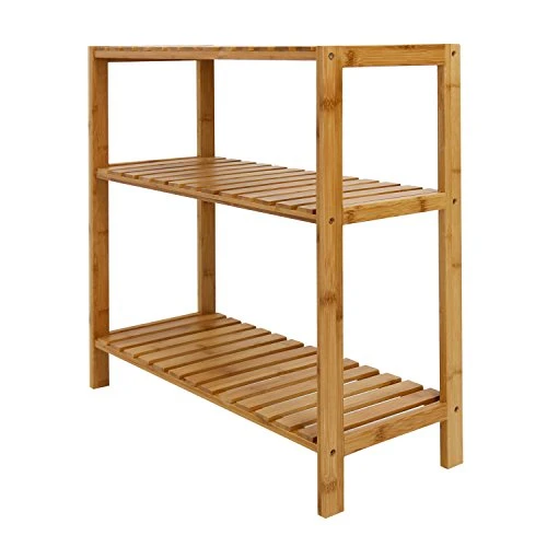Bamboo Shelf Bathroom 3-Tier Storage Shelves Stand Rack Multifunctional Shelving For Bedroom Kitchen Living Room 5 Bamboo Shelf Bathroom 3-Tier Storage Shelves Stand Rack Multifunctional Shelving For Bedroom Kitchen Living Room - Image 5