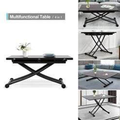 Arathorn Height Adjustable Dining Table, Expand Coffee Table For Living Room, Dining Room, Multifunctional & Practical Gathering Table 7 Arathorn Height Adjustable Dining Table, Expand Coffee Table For Living Room, Dining Room, Multifunctional & Practical Gathering Table -Songmics Furniture Shop 41Bc5F8CA4L