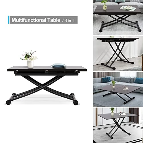 Arathorn Height Adjustable Dining Table, Expand Coffee Table For Living Room, Dining Room, Multifunctional & Practical Gathering Table 4 Arathorn Height Adjustable Dining Table, Expand Coffee Table For Living Room, Dining Room, Multifunctional & Practical Gathering Table - Image 4
