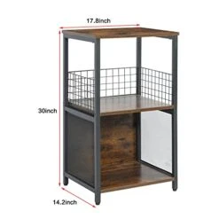 Honkazita Record Player Stand, Vinyl Record Storage Table With 2-Tier Record Player Cabinet For Albums, Vinyl Storage End Table Turntable Stand Record Display Table For Bedroom Living Room, Brown 10 Honkazita Record Player Stand, Vinyl Record Storage Table With 2-Tier Record Player Cabinet For Albums, Vinyl Storage End Table Turntable Stand Record Display Table For Bedroom Living Room, Brown -Songmics Furniture Shop 41Bifc71MSL