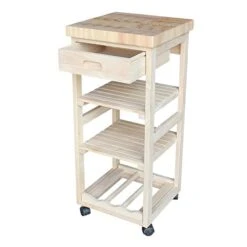 International Concepts Kitchen Trolley, Unfinished -Songmics Furniture Shop 41BkH6fvSfL
