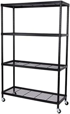 Seville Classics 5-Tier Wire Shelving With Wheels, 5-Tier, 30"" W X 14"" D (NEW MODEL), Chrome Plating, Plated Steel -Songmics Furniture Shop 41BnXJ6tsML. AC
