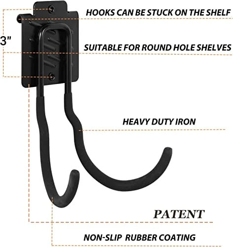 Wallmaster Shelving Hook Organizer Kit,7 Pcs Adjustable Boltless Steel Storage Hanging Accessories For Rack,Garage Tool System Heavy Duty For Ropes,Utility,Bulk Items And More Equipment 2 Wallmaster Shelving Hook Organizer Kit,7 Pcs Adjustable Boltless Steel Storage Hanging Accessories For Rack,Garage Tool System Heavy Duty For Ropes,Utility,Bulk Items And More Equipment - Image 2