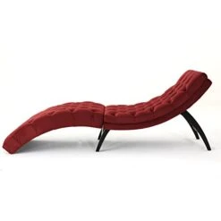 Christopher Knight Home Garret Tufted Velvet Chaise Lounge, Garnet / Dark Brown -Songmics Furniture Shop 41BtE4clnFL 1