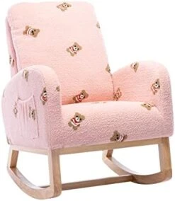 Setawix Rocking Chair For Nursery, Midcentury Modern Accent Rocker Armchair With Side Pocket, Upholstered High Back Wooden Rocking Chair For Living Room Baby Room Bedroom (Yellow - Velvet) 28 Setawix Rocking Chair For Nursery, Midcentury Modern Accent Rocker Armchair With Side Pocket, Upholstered High Back Wooden Rocking Chair For Living Room Baby Room Bedroom (Yellow - Velvet) -Songmics Furniture Shop 41BxdW hZfL. AC