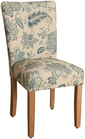 HomePop Parsons Classic Upholstered Accent Dining Chair, Set Of 2, Blue Jacobean 6 HomePop Parsons Classic Upholstered Accent Dining Chair, Set Of 2, Blue Jacobean - Image 6