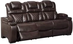 Signature Design By Ashley Warnerton Faux Leather Power Reclining Loveseat With Center Console, Brown 13 Signature Design By Ashley Warnerton Faux Leather Power Reclining Loveseat With Center Console, Brown -Songmics Furniture Shop 41CLMANZAyL. AC