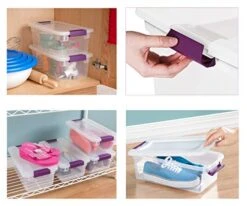 Peaknip - Sterilite 6 Quart Stackable Plastic Storage Bins With Lids And Latches (6 Pack) - Bundled With Labels And Marker 11 Peaknip - Sterilite 6 Quart Stackable Plastic Storage Bins With Lids And Latches (6 Pack) - Bundled With Labels And Marker -Songmics Furniture Shop 41CSheZhSOL