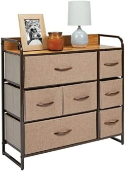 MDesign 30.9" High Steel Frame/Wood Top Storage Dresser Furniture Unit With 7 Removable Fabric Drawers - Large Bureau Organizer For Bedroom, Living Room, Closet - Multi-Color/Espresso Brown 13 MDesign 30.9" High Steel Frame/Wood Top Storage Dresser Furniture Unit With 7 Removable Fabric Drawers - Large Bureau Organizer For Bedroom, Living Room, Closet - Multi-Color/Espresso Brown -Songmics Furniture Shop 41CVOpYNtqL. AC