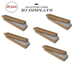 20 Brown Kraft Cotton Boxes Jewelry Bracelet, Watches, Necklace And Anklet Gift Displays 8" X 2" -Songmics Furniture Shop 41CZqHYUSTL