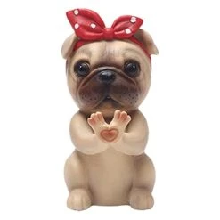 TEEGUI New Creative Dog Home Resin Decoration Animal Glasses Frame Color Painting Resin Crafts Decoration Decorative Items For Shelves (A, One Size)