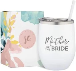 Stainless Steel Bride Engraved Tumbler Cup With Lid And Straw For Bride To Be - Gift For The Bride - Bridal Shower - Wedding - Engagement Party - Bachelorette Travel Tumbler - Travel Mug For Bride -Songmics Furniture Shop 41CaPpyxDsL. AC