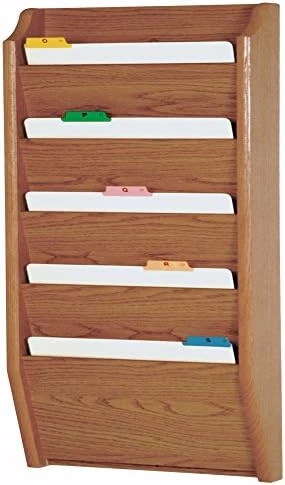 Wooden Mallet CH17-5MH Folder Rack, Mahogany 2 Wooden Mallet CH17-5MH Folder Rack, Mahogany - Image 2
