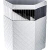 Creative Scents White Bathroom Trash Can – Decorative Mirrored Waste Basket For Bathroom - Space Friendly Wastebasket Rubbish Bin For Elegant Bathroom Decor (Quilted Mirror Collection)