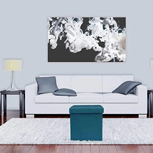 Sorbus Storage Ottoman Bench – Collapsible/Folding Bench Chest With Cover – Perfect Toy And Shoe Chest, Hope Chest, Pouffe Ottoman, Seat, Foot Rest, – Contemporary Faux Suede (Teal) 2 Sorbus Storage Ottoman Bench – Collapsible/Folding Bench Chest With Cover – Perfect Toy And Shoe Chest, Hope Chest, Pouffe Ottoman, Seat, Foot Rest, – Contemporary Faux Suede (Teal) - Image 2