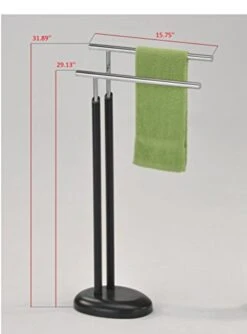 Kings Brand Furniture - Holland Metal Freestanding Towel Rack Stand, Gray/Chrome -Songmics Furniture Shop 41CnA9vMy0L