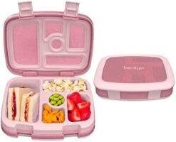 Bentgo® Kids 5-Compartment Lunch Box - Glitter Design For School, Ideal For Ages 3-7, Leak-Proof, Drop-Proof, Dishwasher Safe, & Made With BPA-Free Materials (Glitter Edition - Petal Pink) -Songmics Furniture Shop 41CpER4ad6L. AC