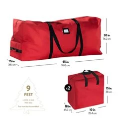 Zober 3-Pack Christmas Artificial Tree Storage Bag And Two Garland Bags; Holiday Tree Storage For Trees Up To 9 Ft, Includes Card Slot, Dual Zipper, And Carry Handles; Tearproof 600D Oxford Material 10 Zober 3-Pack Christmas Artificial Tree Storage Bag And Two Garland Bags; Holiday Tree Storage For Trees Up To 9 Ft, Includes Card Slot, Dual Zipper, And Carry Handles; Tearproof 600D Oxford Material -Songmics Furniture Shop 41CqU4Gv2ZL