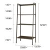 Teeker Multifunctional 4 Tiers Ladder Shelf, Vintage Bookshelf,Plant Stand Storage Rack Shelf For Office, Bathroom, Living Room (Black)