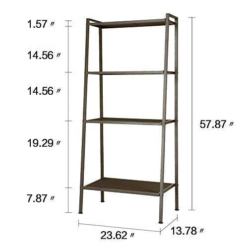 Teeker Multifunctional 4 Tiers Ladder Shelf, Vintage Bookshelf,Plant Stand Storage Rack Shelf For Office, Bathroom, Living Room (Black) 1 Teeker Multifunctional 4 Tiers Ladder Shelf, Vintage Bookshelf,Plant Stand Storage Rack Shelf For Office, Bathroom, Living Room (Black)
