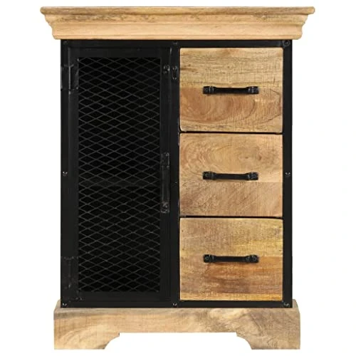 BDBHAVB Hutch For Kitchen Storage, Storage Cabinet, Sideboard, Strong And Sturdy Suitable For Dining Room, Bedroom, Office 23.6"x11.8"x29.5" Solid Mango Wood 2 BDBHAVB Hutch For Kitchen Storage, Storage Cabinet, Sideboard, Strong And Sturdy Suitable For Dining Room, Bedroom, Office 23.6"x11.8"x29.5" Solid Mango Wood - Image 2