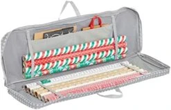 MDesign Long Gift Wrapping Organizer Storage Bag With Handles - Wrapping Paper Holder For Christmas And Holiday Giftwrap - Zipper Closure Wrapping Paper Storage Bag Container With Polka Dots - Gray 16 MDesign Long Gift Wrapping Organizer Storage Bag With Handles - Wrapping Paper Holder For Christmas And Holiday Giftwrap - Zipper Closure Wrapping Paper Storage Bag Container With Polka Dots - Gray -Songmics Furniture Shop 41D3wT14nPL. AC