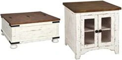 Signature Design By Ashley Wystfield Farmhouse Square Storage Coffee Table With Hinged Lift Top, Distressed White 12 Signature Design By Ashley Wystfield Farmhouse Square Storage Coffee Table With Hinged Lift Top, Distressed White -Songmics Furniture Shop 41D5cTWl77L. AC