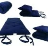 D&D Futon Furniture Full Size Navy Blue Traditional Japanese Floor Rolling Futon Mattresses, Cotton/Foam Cushion Mats